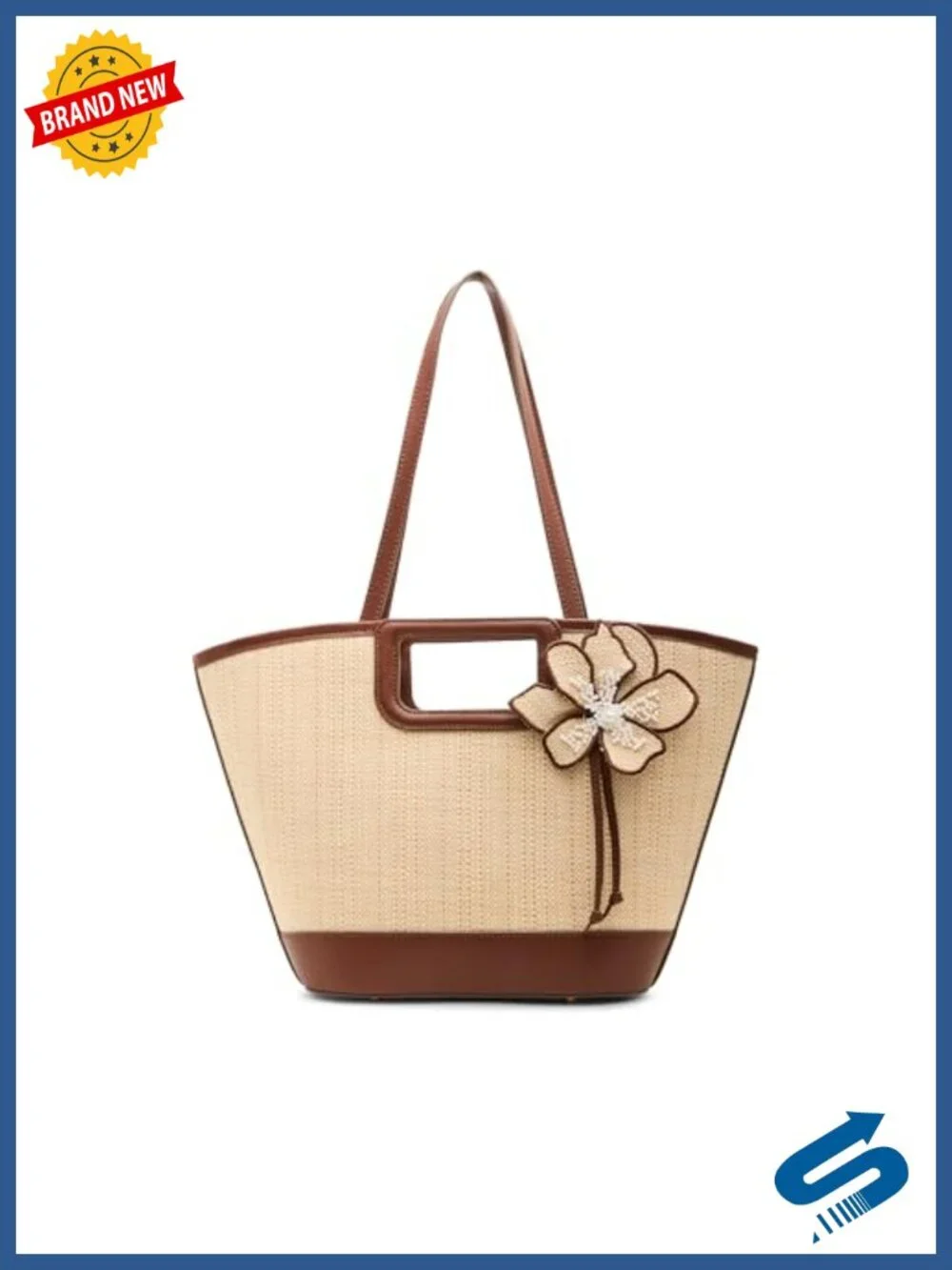 Anne Klein Flower Tote Handbag with Floral Print Satchel